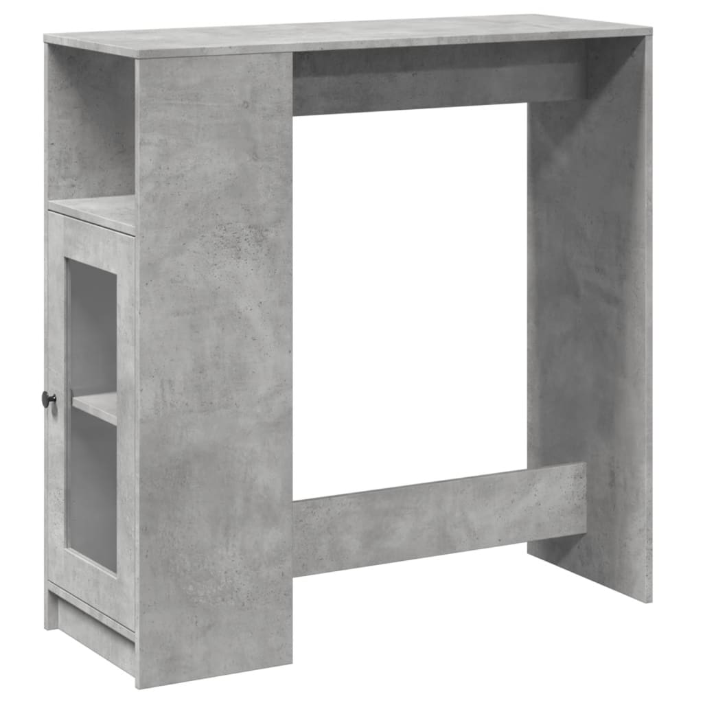 Bar Table with Racks 101x40x103,5 cm Engineered Wood Concrete grey