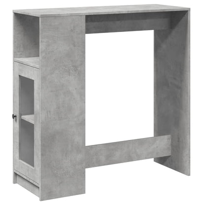 Bar Table with Racks 101x40x103,5 cm Engineered Wood Concrete grey
