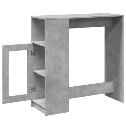 vidaXL Bar Table with Racks Concrete Grey 101x40x103.5 cm 5