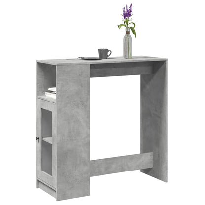vidaXL Bar Table with Racks Concrete Grey 101x40x103.5 cm 1