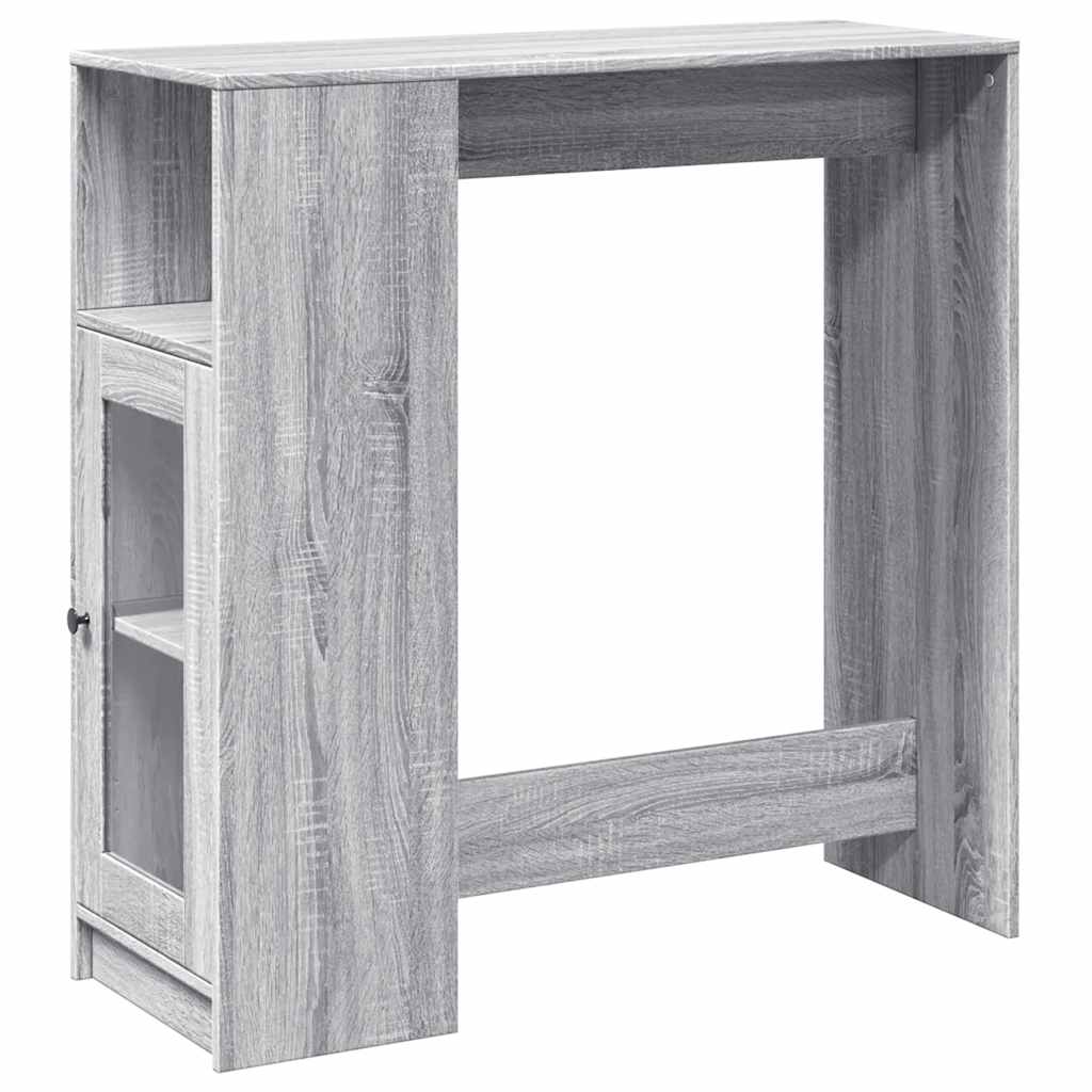 Bar Table with Racks 101x40x103,5 cm Engineered Wood Grey sonoma