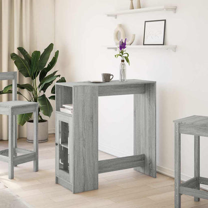 Bar Table with Racks 101x40x103,5 cm Engineered Wood Grey sonoma