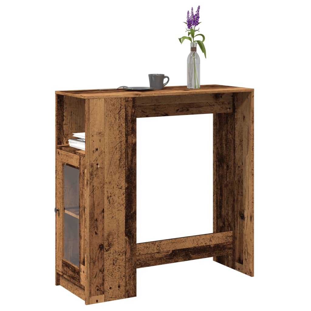 vidaXL Bar Table with Racks 101x40x103.5 cm Engineered Wood