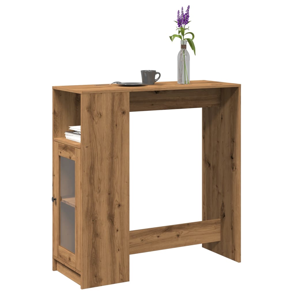 vidaXL Bar Table with Racks 101x40x103.5 cm Engineered Wood