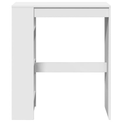 vidaXL Bar Table with Racks White 90x40x103.5 cm Engineered Wood 4