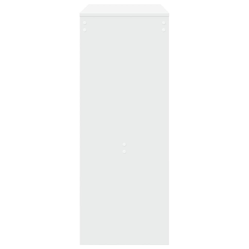 vidaXL Bar Table with Racks White 90x40x103.5 cm Engineered Wood 5