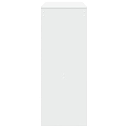 vidaXL Bar Table with Racks White 90x40x103.5 cm Engineered Wood 5