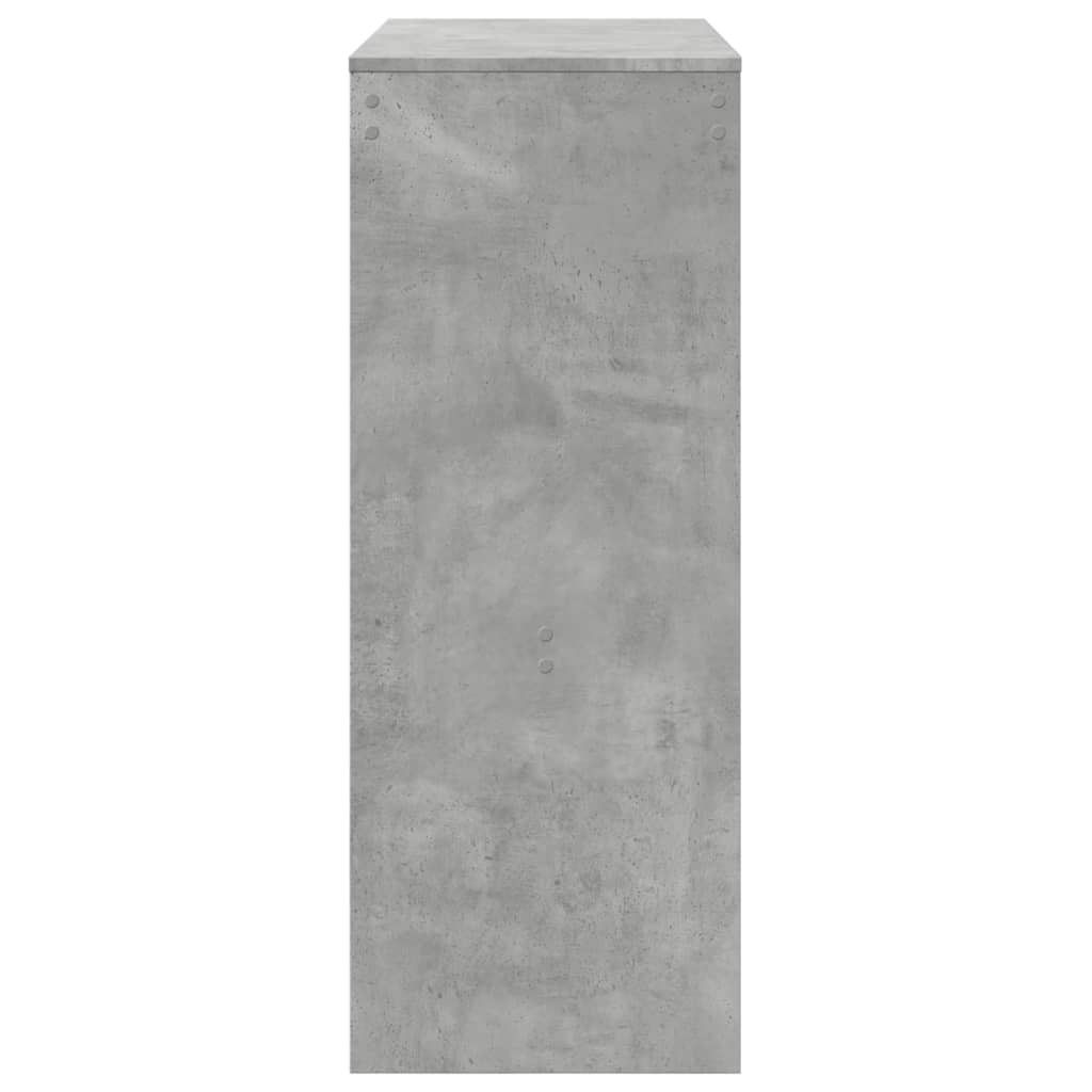 vidaXL Bar Table with Racks Concrete Grey 90x40x103.5 cm 6