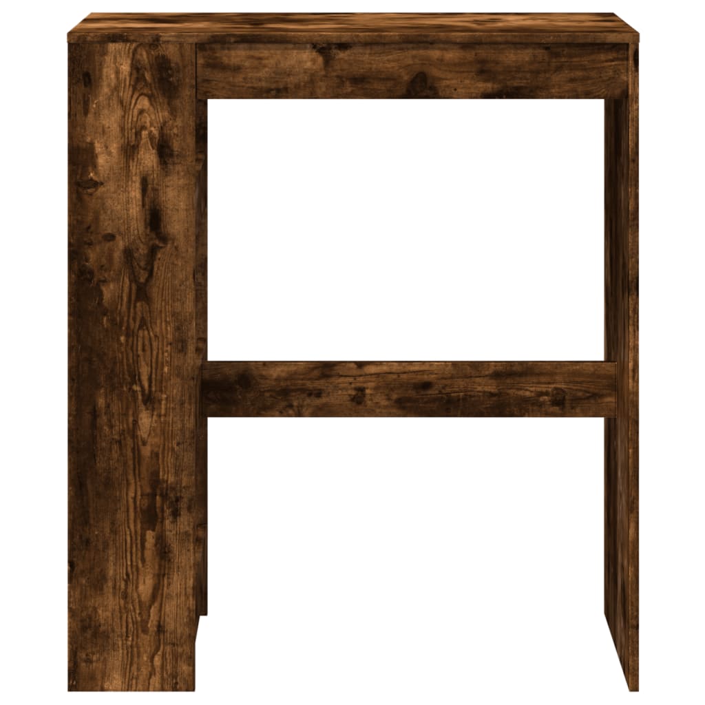 vidaXL Bar Table with Racks Smoked Oak 90x40x103.5 cm Engineered Wood 4