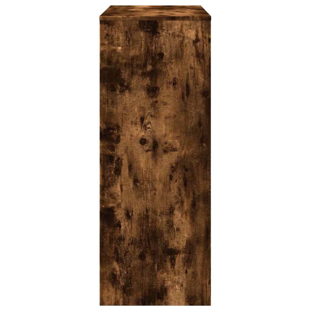 vidaXL Bar Table with Racks Smoked Oak 90x40x103.5 cm Engineered Wood 5