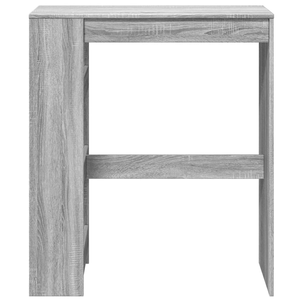 vidaXL Bar Table with Racks Grey Sonoma 90x40x103.5 cm Engineered Wood 4