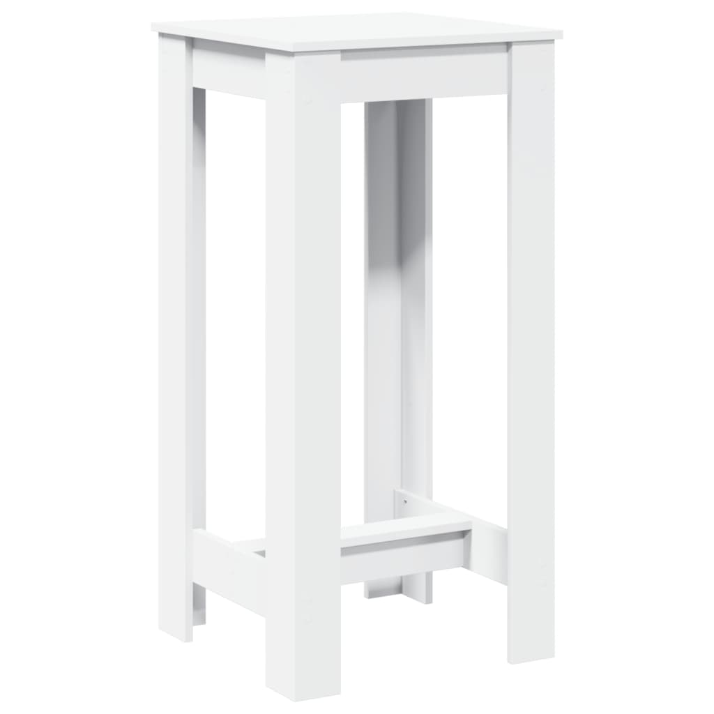 vidaXL Bar Table White 51x50x103,5 cm Engineered Wood 2