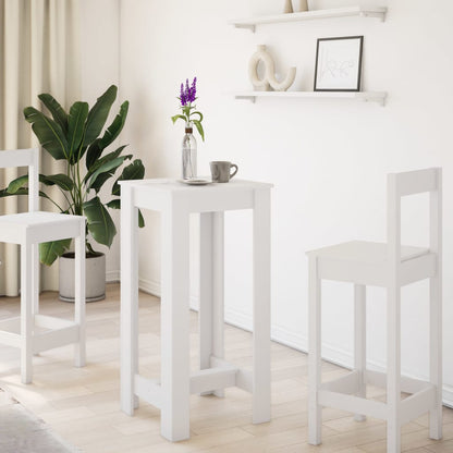 vidaXL Bar Table White 51x50x103,5 cm Engineered Wood 3
