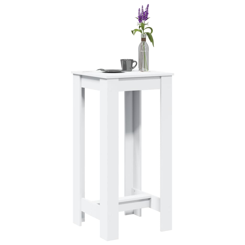 vidaXL Bar Table White 51x50x103,5 cm Engineered Wood 1