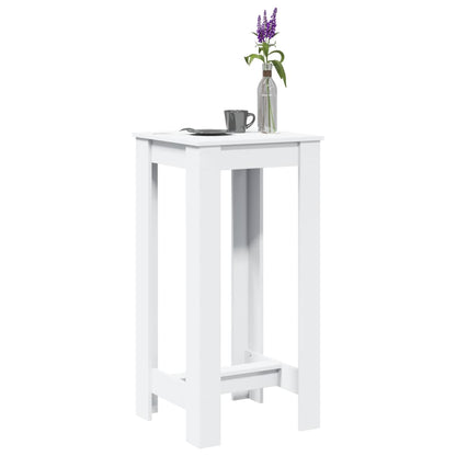 vidaXL Bar Table White 51x50x103,5 cm Engineered Wood 1