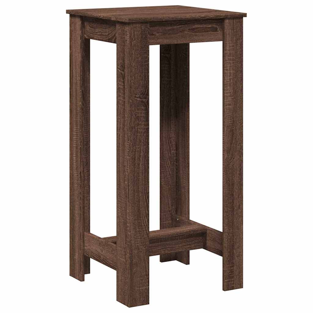 vidaXL Bar Table Brown Oak 51x50x103,5 cm Engineered Wood 2