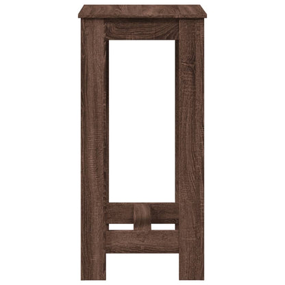 vidaXL Bar Table Brown Oak 51x50x103,5 cm Engineered Wood 6