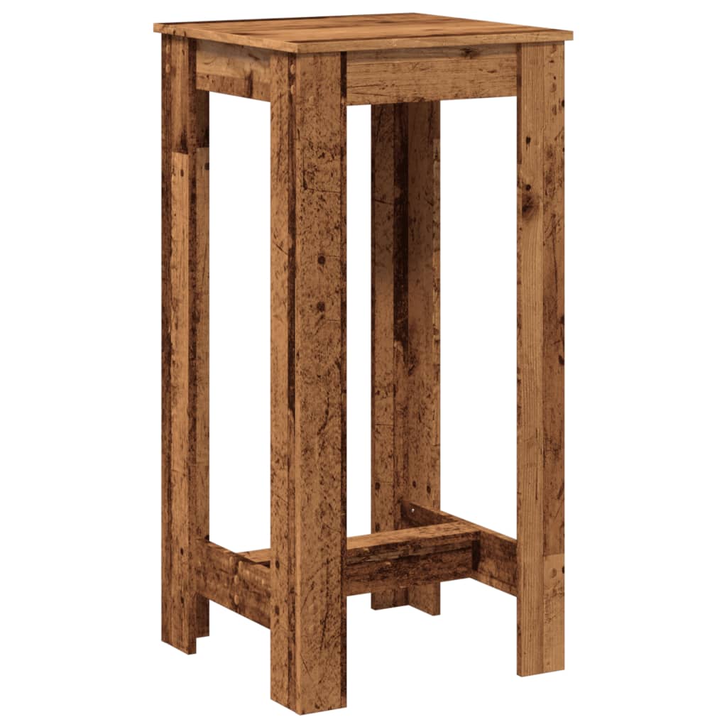 vidaXL Bar Table Old Wood 51x50x103,5 cm Engineered Wood 2