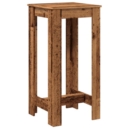 vidaXL Bar Table Old Wood 51x50x103,5 cm Engineered Wood 2