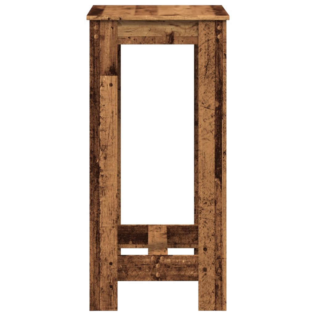 vidaXL Bar Table Old Wood 51x50x103,5 cm Engineered Wood 6