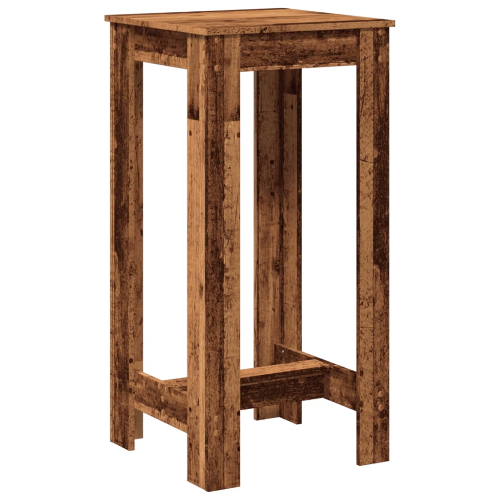 vidaXL Bar Table Old Wood 51x50x103,5 cm Engineered Wood 5