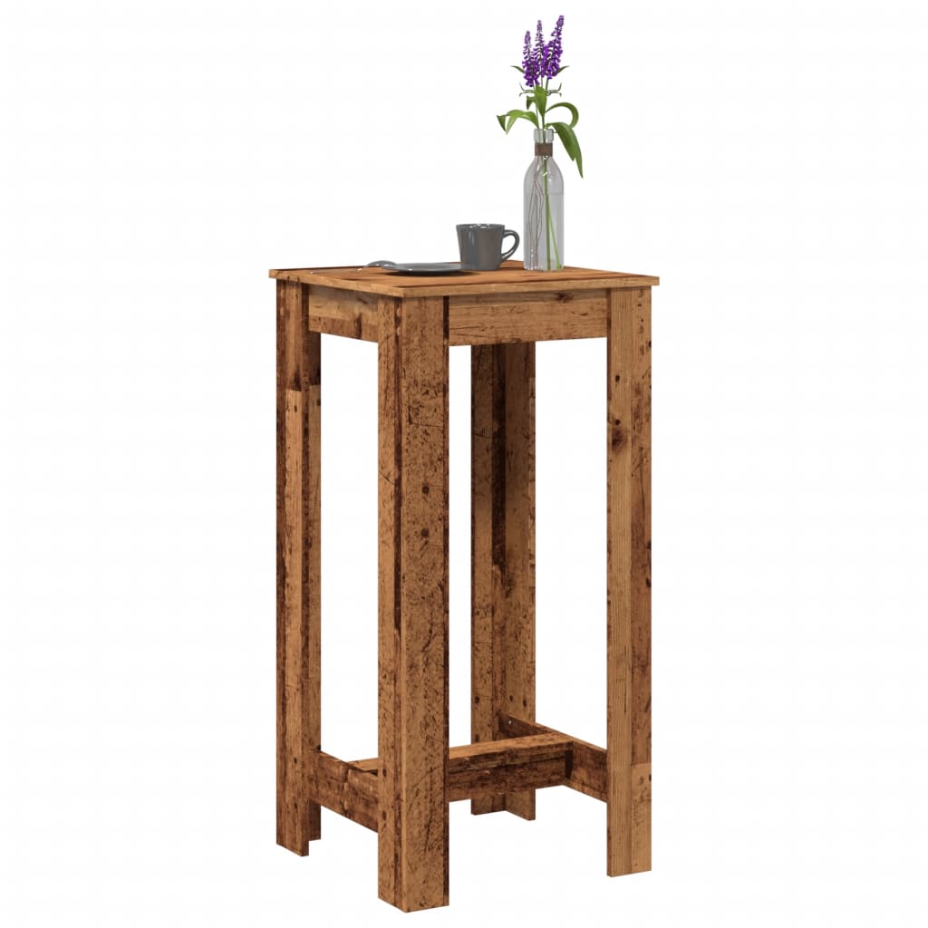 vidaXL Bar Table Old Wood 51x50x103,5 cm Engineered Wood 1