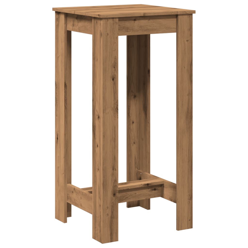 vidaXL Bar Table Artisan Oak 51x50x103,5 cm Engineered Wood 2