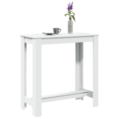 vidaXL Bar Table White 102x50x103,5 cm Engineered Wood 1
