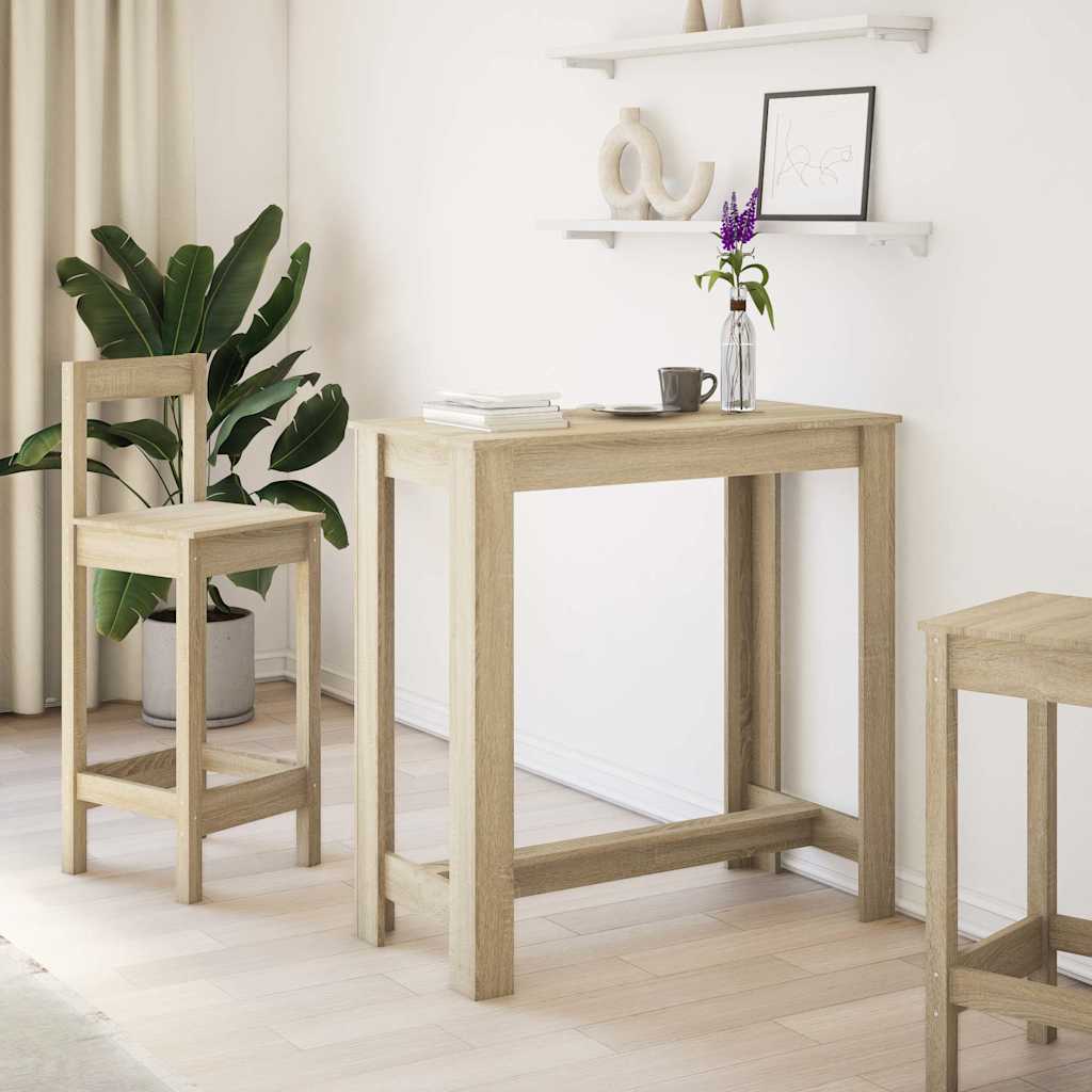 vidaXL Bar Table Sonoma Oak 102x50x103,5 cm Engineered Wood 3