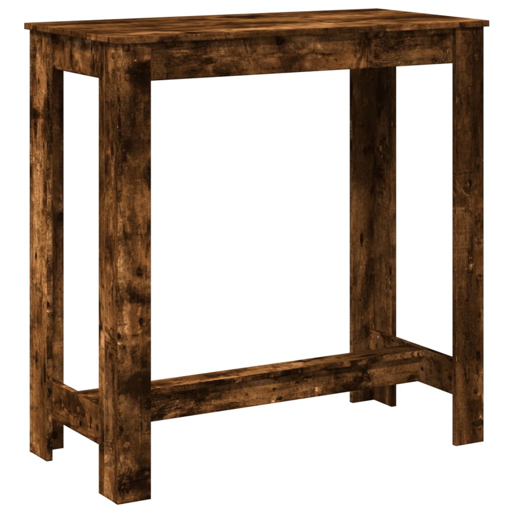 vidaXL Bar Table Smoked Oak 102x50x103,5 cm Engineered Wood 2