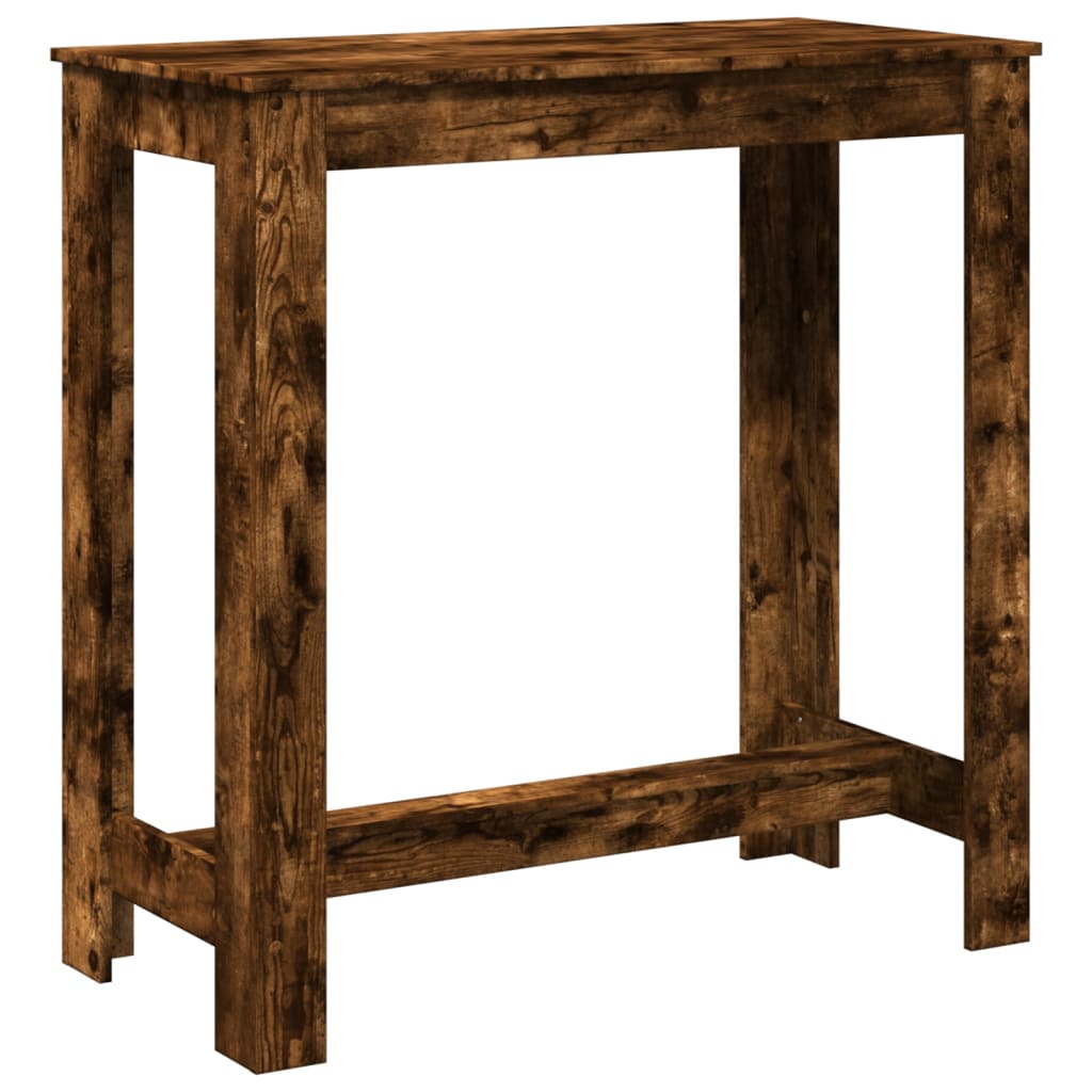 vidaXL Bar Table Smoked Oak 102x50x103,5 cm Engineered Wood 5