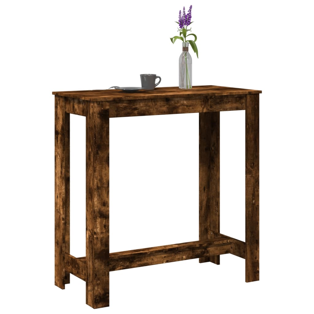 vidaXL Bar Table Smoked Oak 102x50x103,5 cm Engineered Wood 1