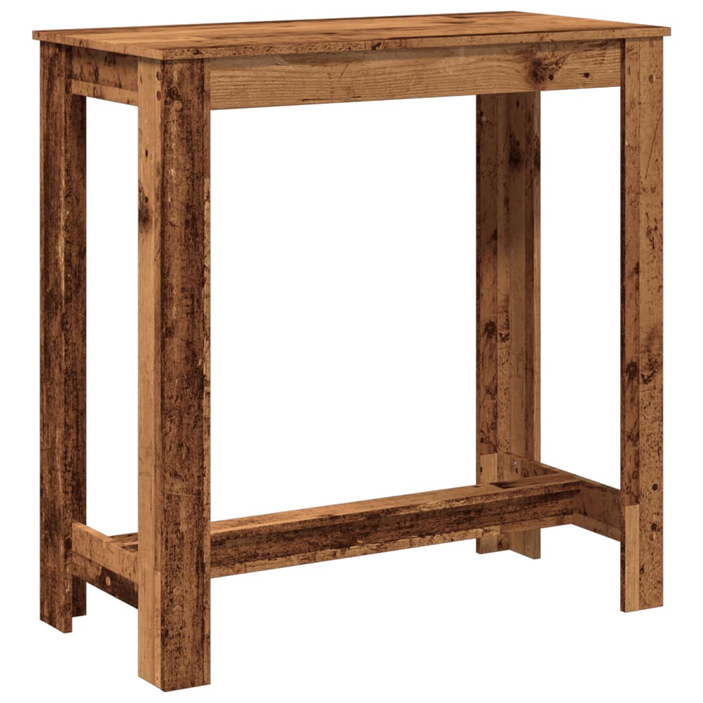 vidaXL Bar Table Old Wood 102x50x103,5 cm Engineered Wood 5