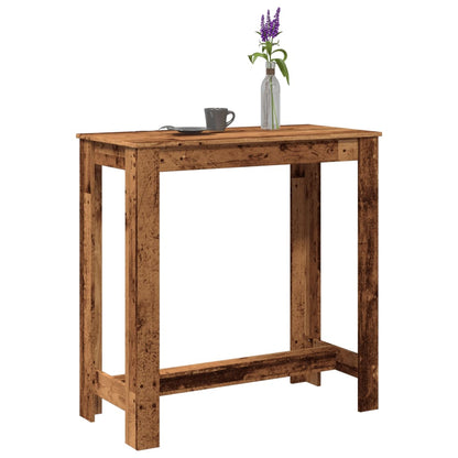 vidaXL Bar Table Old Wood 102x50x103,5 cm Engineered Wood 1
