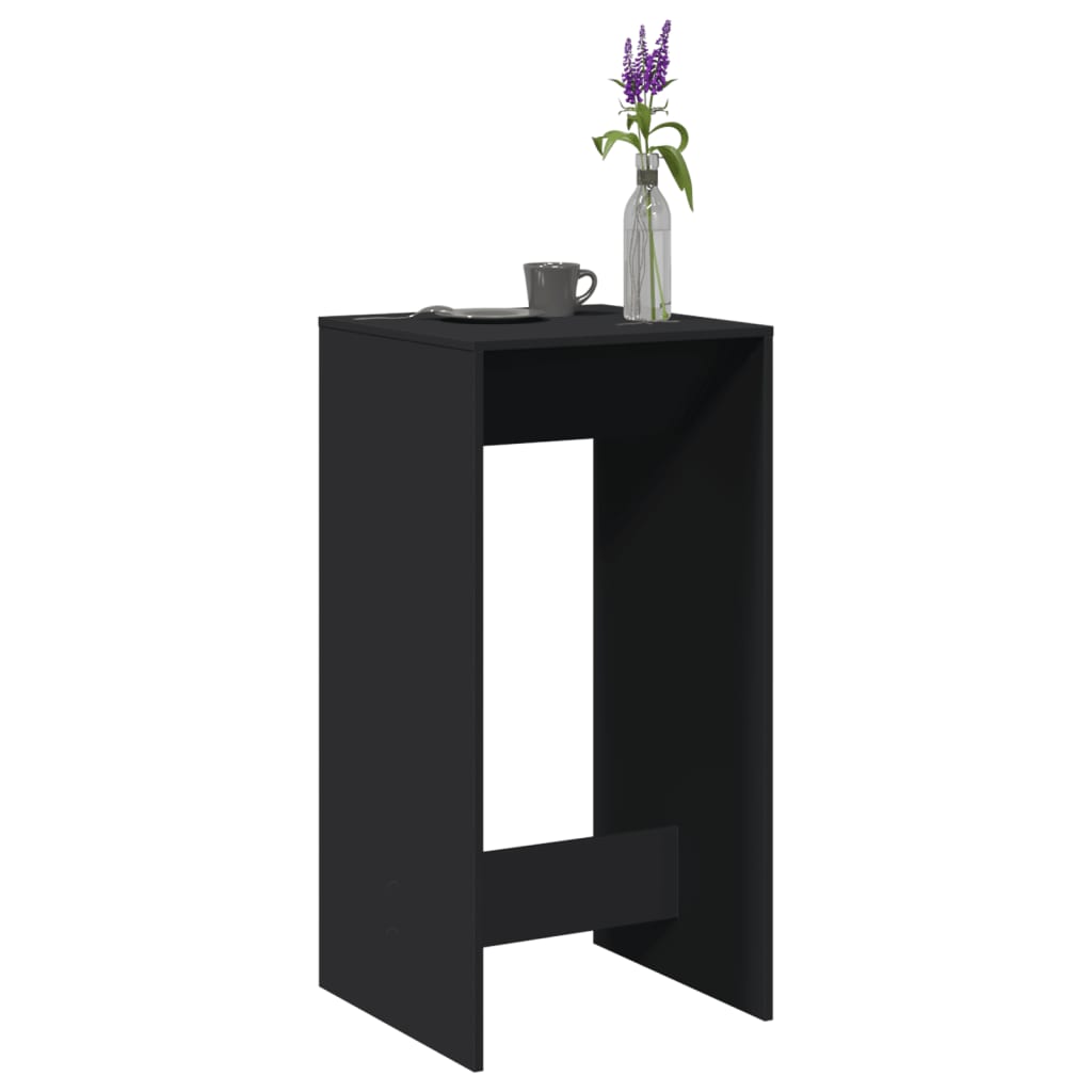 vidaXL Bar Table Black 51x50x103,5 cm Engineered Wood 1