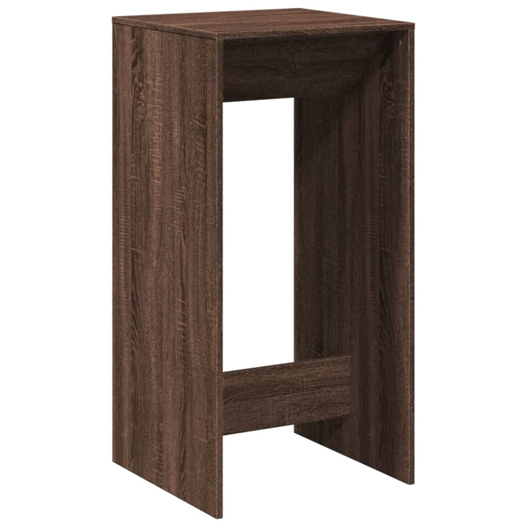 Bar Table Brown Oak Engineered Wood