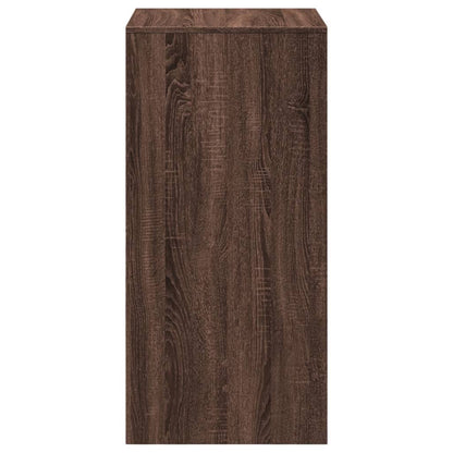Bar Table Brown Oak Engineered Wood