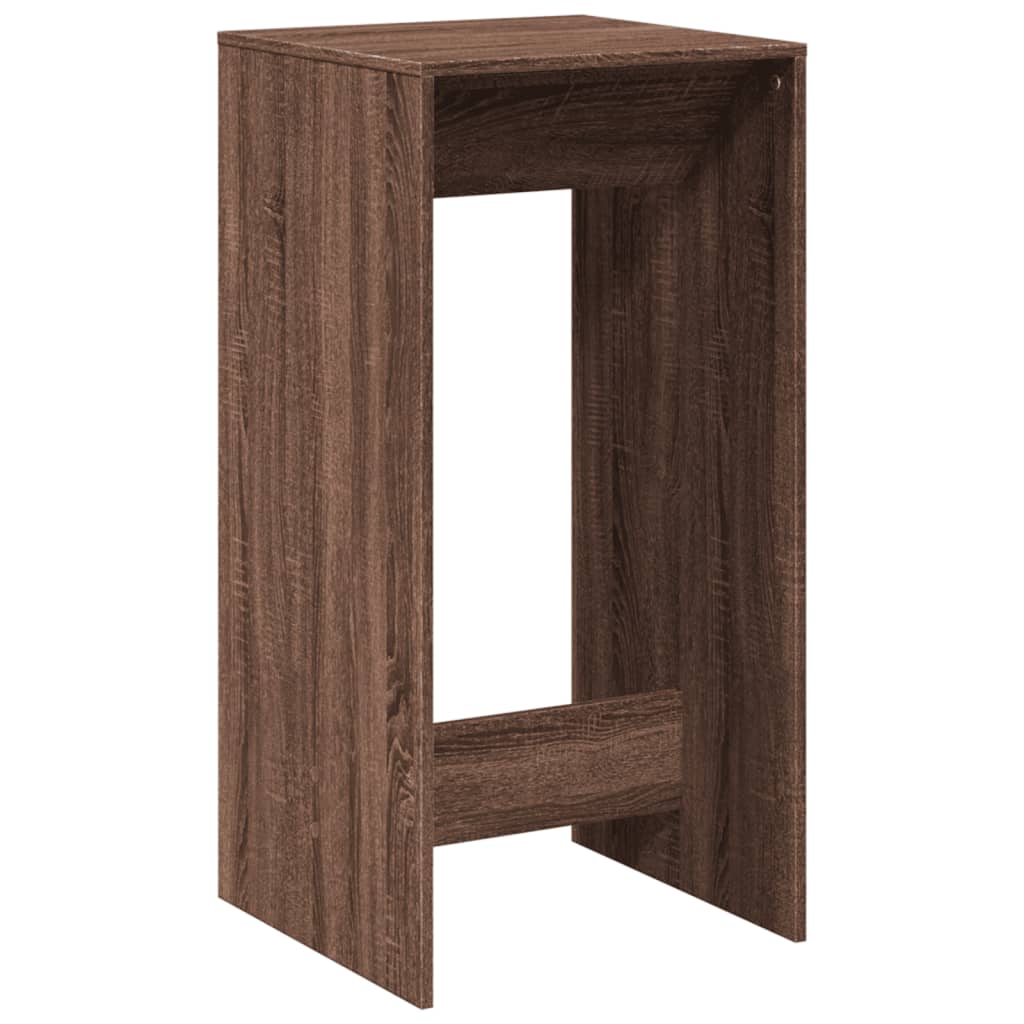 Bar Table Brown Oak Engineered Wood