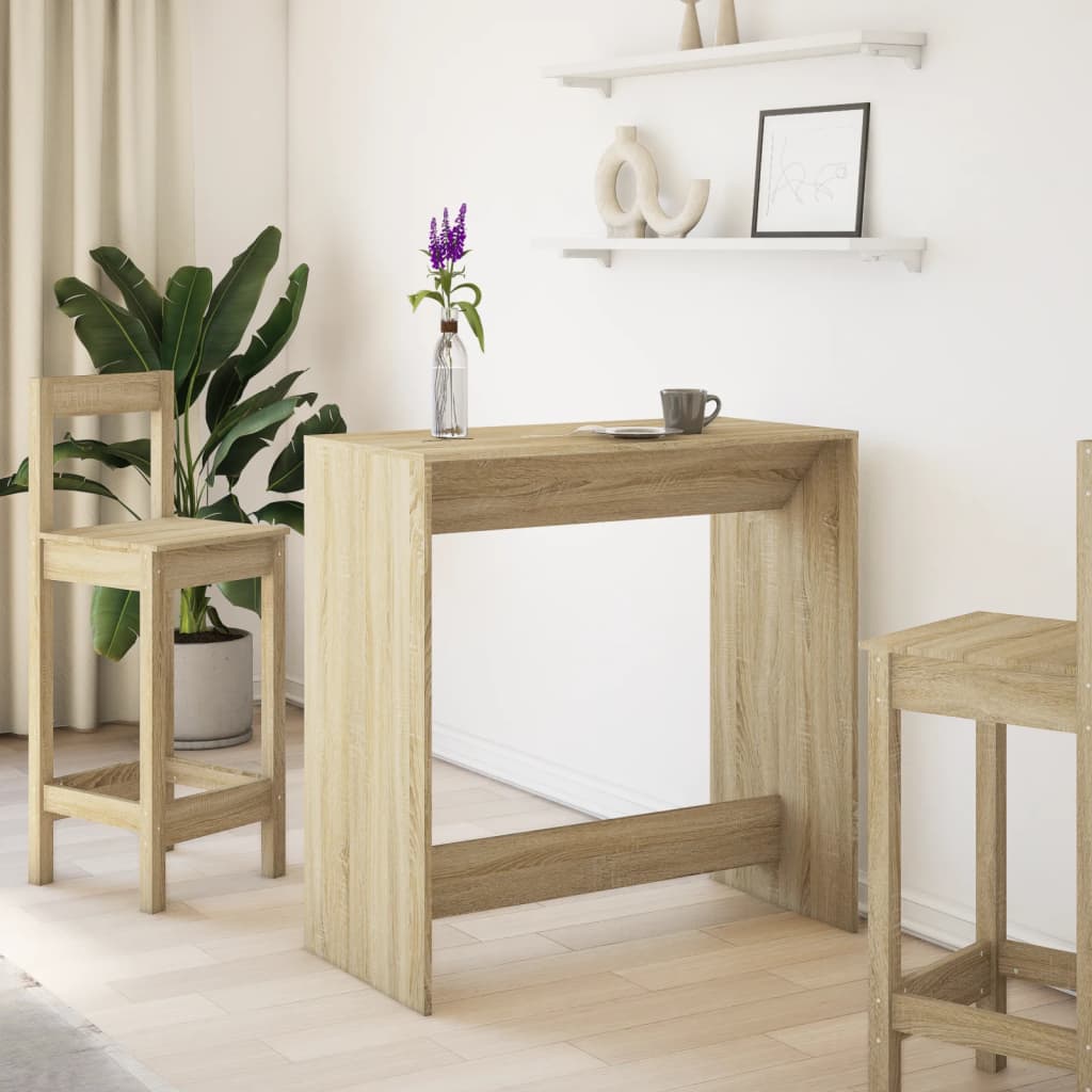 vidaXL Bar Table Sonoma Oak 102x50x103,5 cm Engineered Wood 3