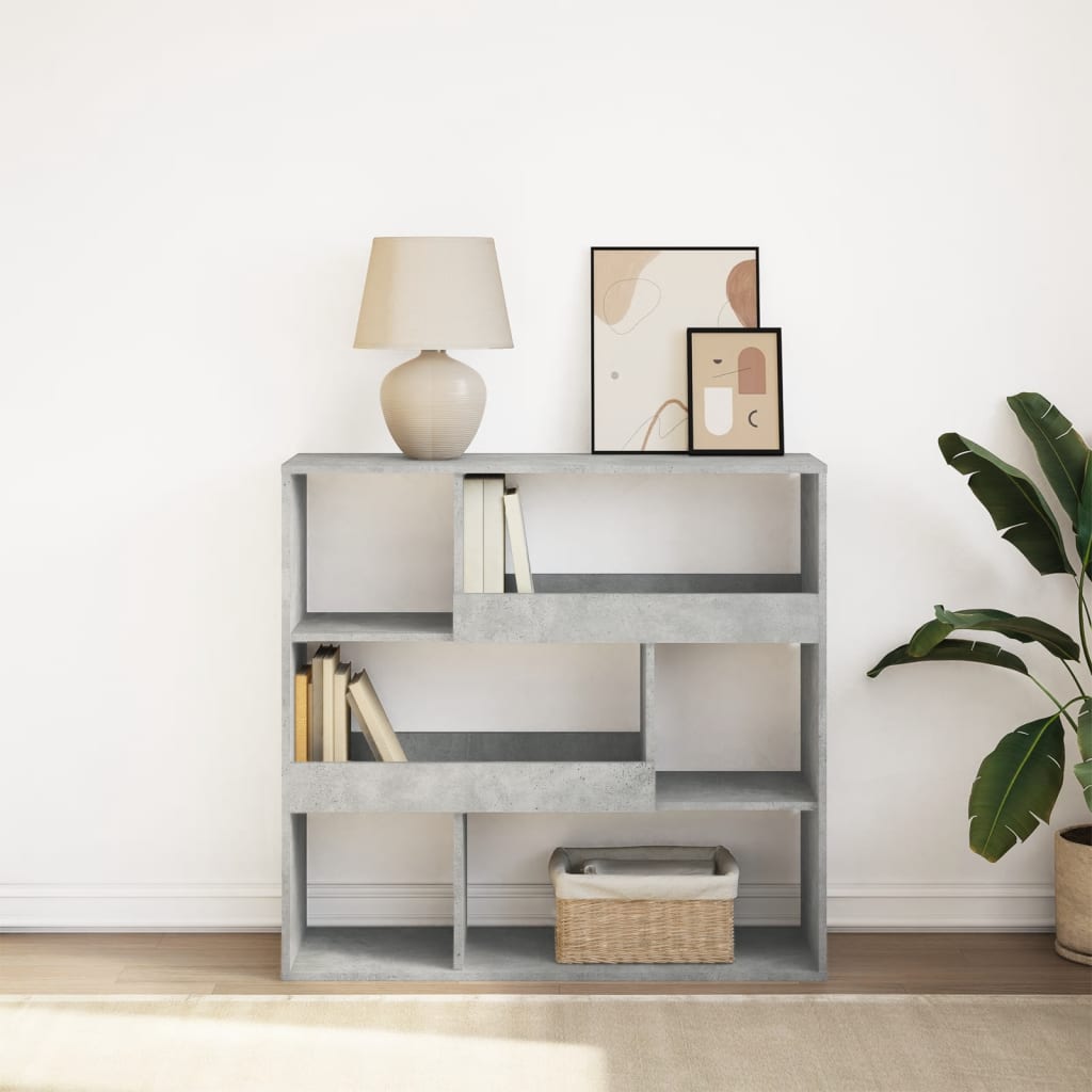 vidaXL Book Cabinet/Room Divider Concrete Grey 100x33x94,5 cm 1