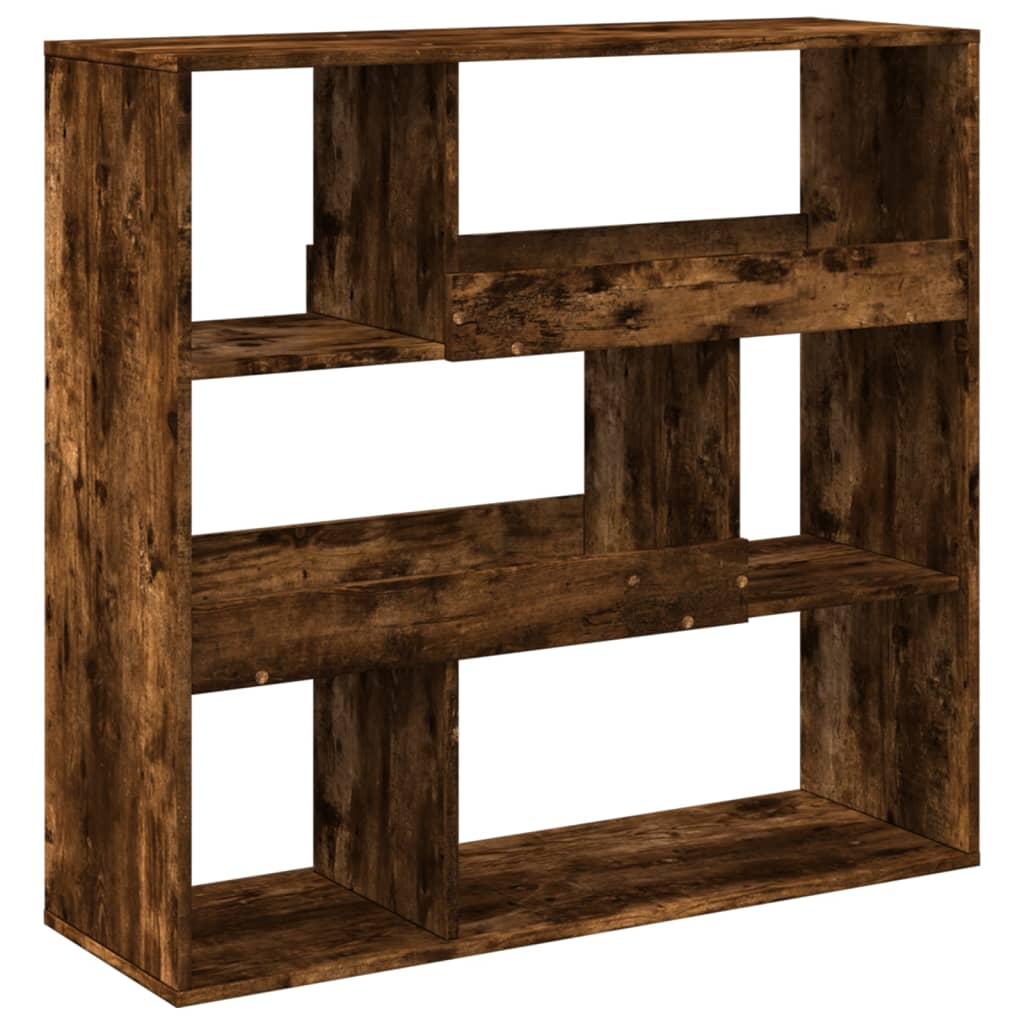 vidaXL Book Cabinet/Room Divider Smoked Oak 100x33x94,5 cm 2