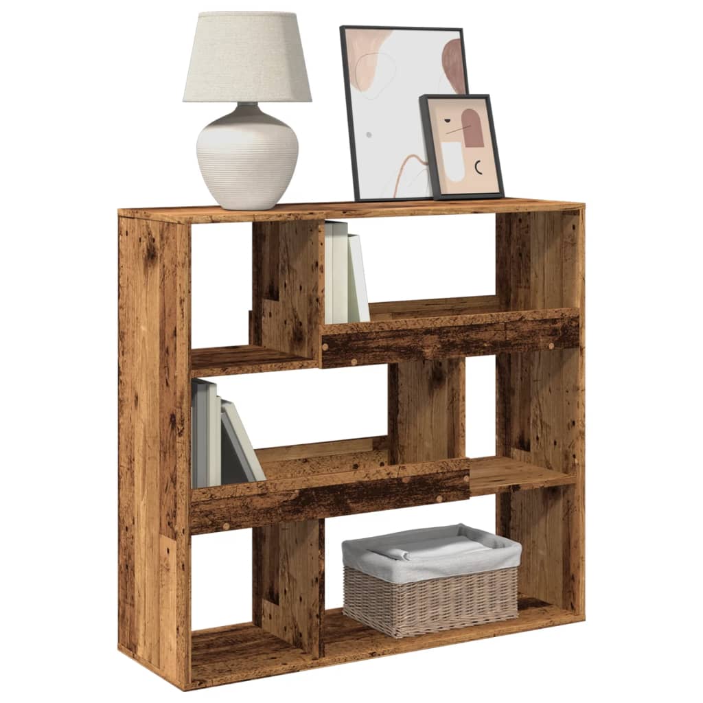 vidaXL Book Cabinet/Room Divider Old Wood 100x33x94,5 cm 3