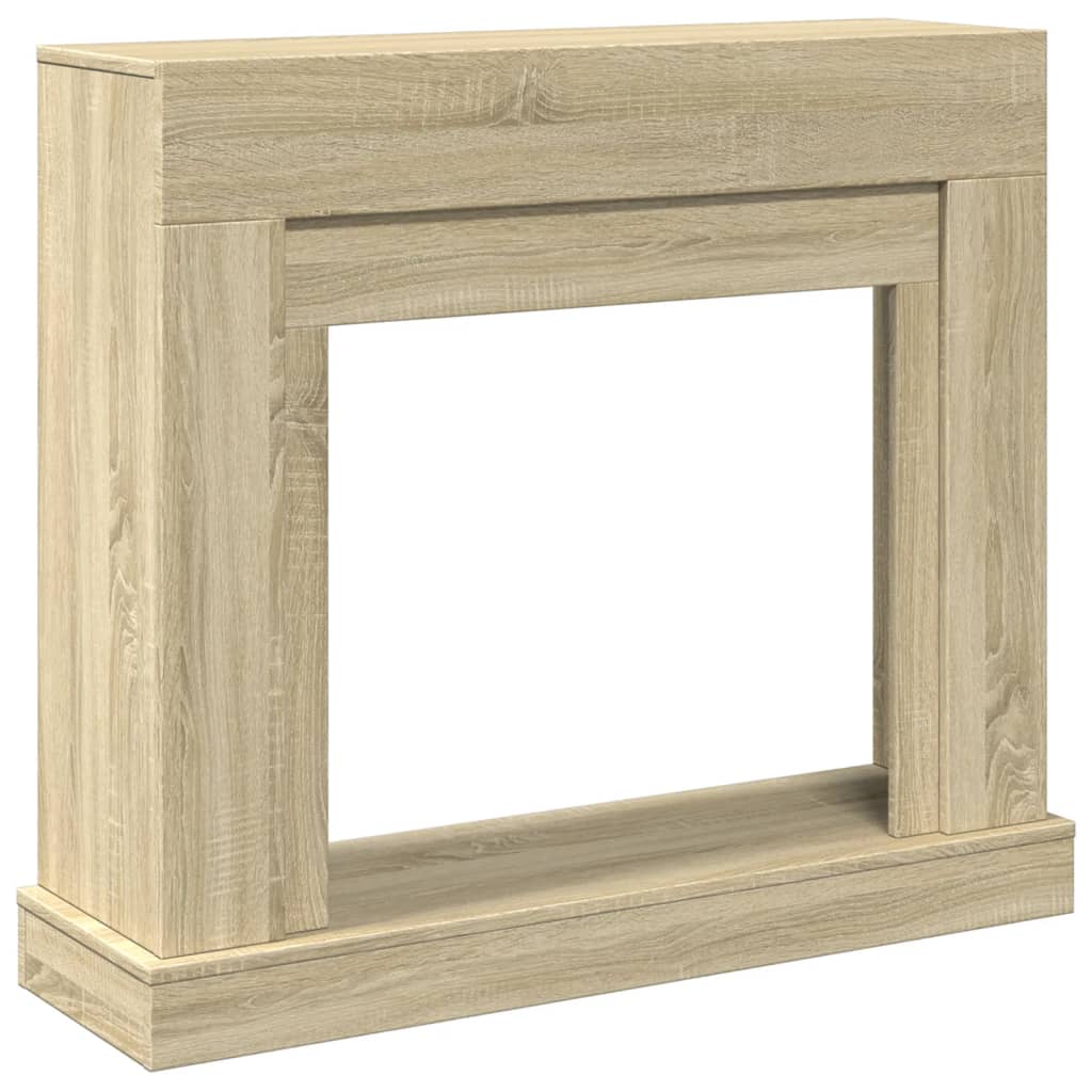 vidaXL Fireplace Surround Sonoma Oak 100x30x87.5 cm Engineered Wood 2