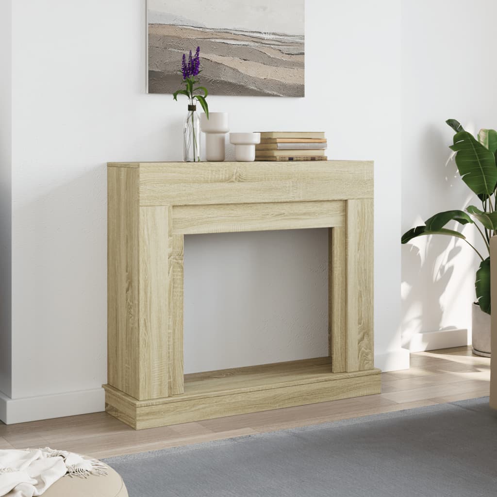 vidaXL Fireplace Surround Sonoma Oak 100x30x87.5 cm Engineered Wood 3