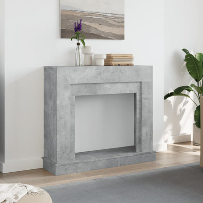 vidaXL Fireplace Surround Concrete Grey 100x30x87.5 cm Engineered Wood 3