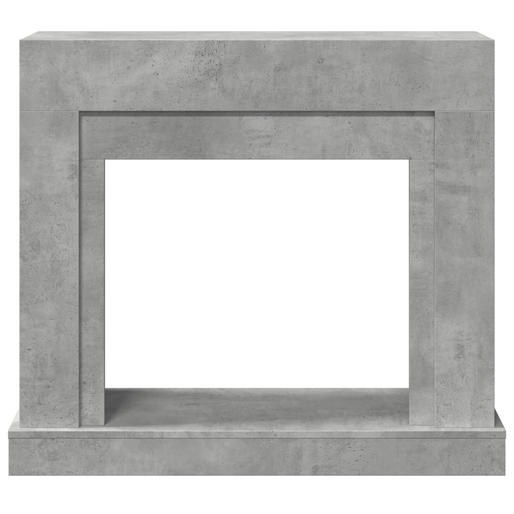 vidaXL Fireplace Surround Concrete Grey 100x30x87.5 cm Engineered Wood 4