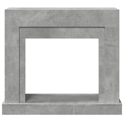 vidaXL Fireplace Surround Concrete Grey 100x30x87.5 cm Engineered Wood 4