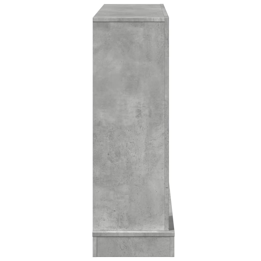 vidaXL Fireplace Surround Concrete Grey 100x30x87.5 cm Engineered Wood 5