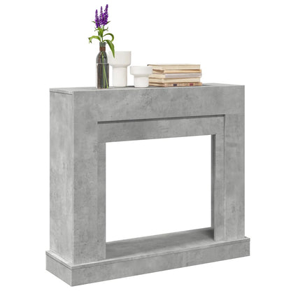 vidaXL Fireplace Surround Concrete Grey 100x30x87.5 cm Engineered Wood 1