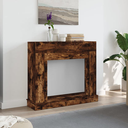 vidaXL Fireplace Surround Smoked Oak 100x30x87.5 cm Engineered Wood 3